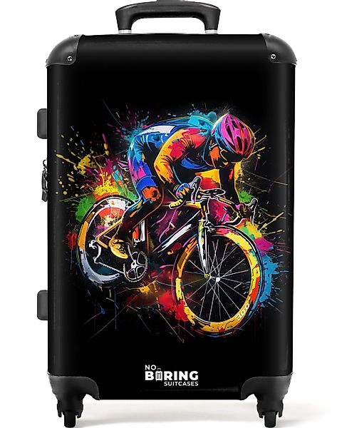 NoBoringSuitcases.com© Hartschalen-Trolley Bunter Radfahrer mit Farbe günstig online kaufen