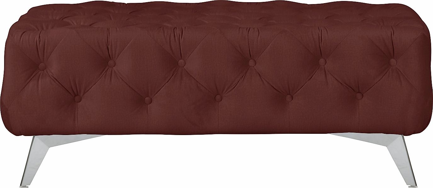 Leonique Polsterhocker "Amaury", Chesterfield-Optik, Breite 120cm, Fußfarbe günstig online kaufen
