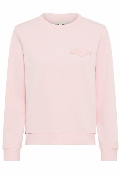 Gant Sweatshirt "REG TONAL SHIELD C-NECK SWEAT", Ton in Ton Stickerei, Rund günstig online kaufen
