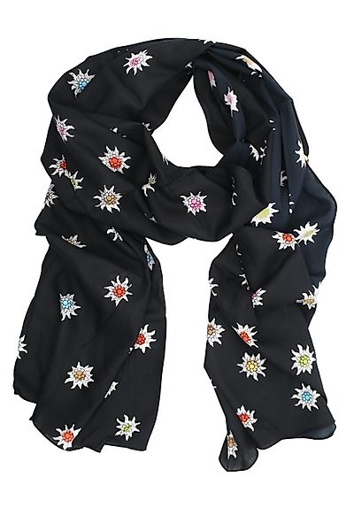 Allgäu Rebell Schal Edelweiss, (1-St), schwarz günstig online kaufen