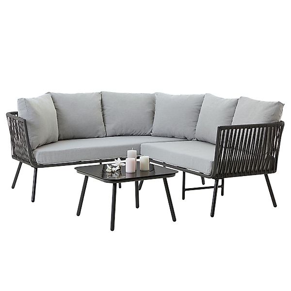 CARO-Möbel Gartenlounge-Set JAKARTA, Balkon Lounge Set günstig online kaufen