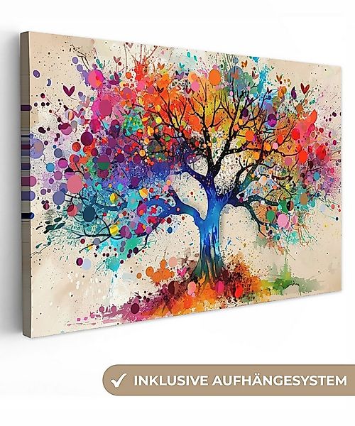 OneMillionCanvasses® Leinwandbild Baum des Lebens - Natur - Farbenfroh - Ba günstig online kaufen