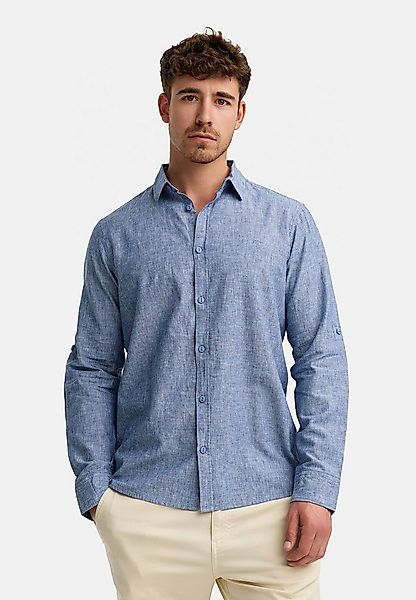 Indicode Langarmhemd Herren INTheon Herrenhemd Langarm mit Button-Down-Krag günstig online kaufen