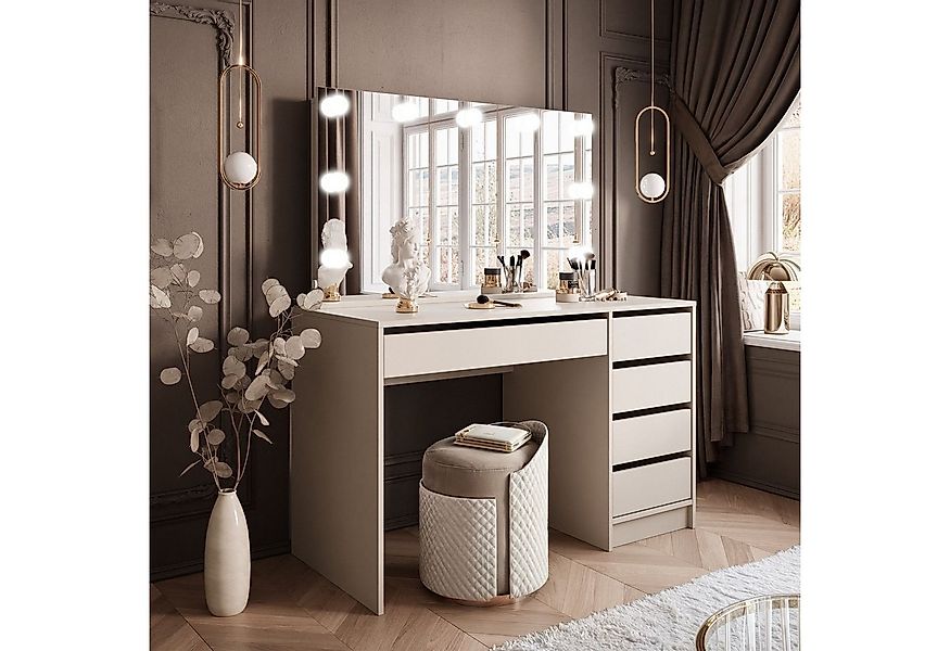 yourhouse24 Schminktisch MADI ELITE Frisiertisch Kommode mit LED-Beleuchtun günstig online kaufen