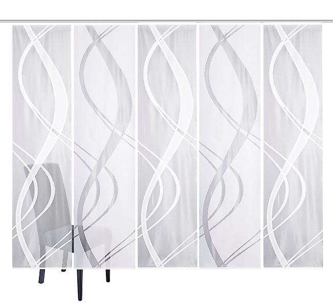 HOME WOHNIDEEN Schiebegardine TIBASO (5 St), Paneelwagen, halbtransparent, günstig online kaufen