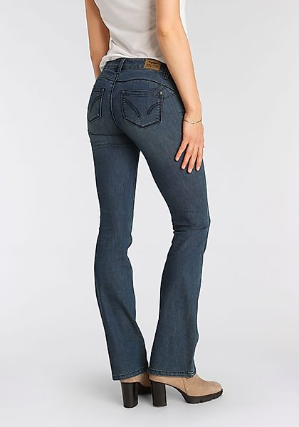 Arizona Bootcut-Jeans Shaping bootcut, Kontrastnähte, Used-Look-Waschung, günstig online kaufen