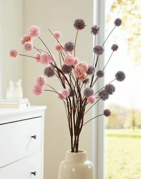 HOME Living Deko-Zweig Herbstblüten Dekoobjekte braun günstig online kaufen