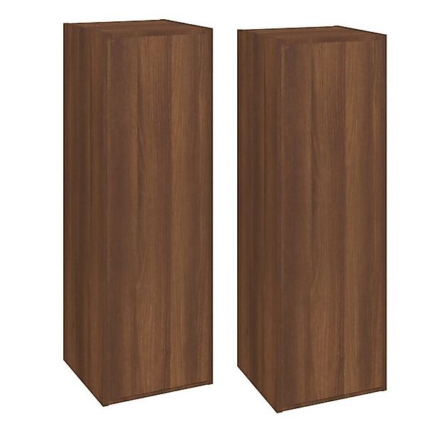 vidaXL TV-Schrank TV-Boards 2 Stk. Braun Eichen-Optik 30,5x30x90 Holzwerkst günstig online kaufen