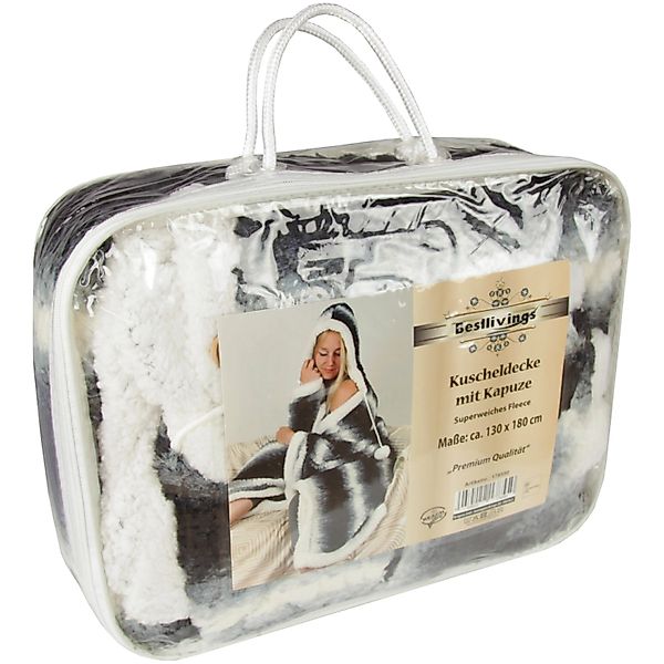 Wohndecke Flanelldecke Sherpaleece, Bestlivings, Kuscheldecke mit Kapuze 13 günstig online kaufen