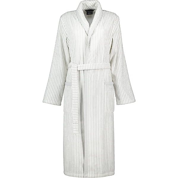 Cawö - Damen Bademantel Schalkragen 3423 - Farbe: weiss/silber - 76 - XL günstig online kaufen