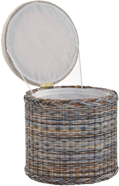 Krines Home Wäschekorb Rattan Sitzhocker mit günstig online kaufen