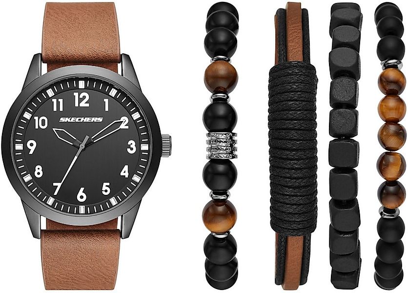 Skechers Quarzuhr SR9065, (Set, 5-tlg., mit 4 Schmuckarmbändern), Armbanduh günstig online kaufen