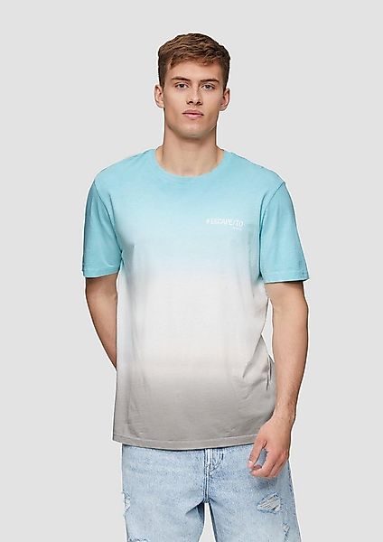 QS Kurzarmshirt T-Shirt Baumwoll-T-Shirt mit Farbverlauf günstig online kaufen
