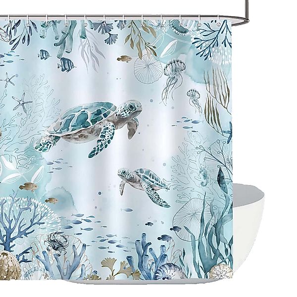Coonoor Duschvorhang Anti-Schimmel Wasserdicht Polyester Stoff günstig online kaufen