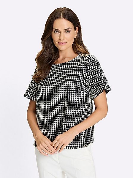 heine Klassische Bluse Bouclé-Bluse Kurzarm günstig online kaufen