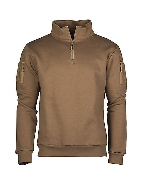 Mil-Tec Troyer Mil-Tec Tactical Sweatshirt mit Zipper, dark coyote günstig online kaufen