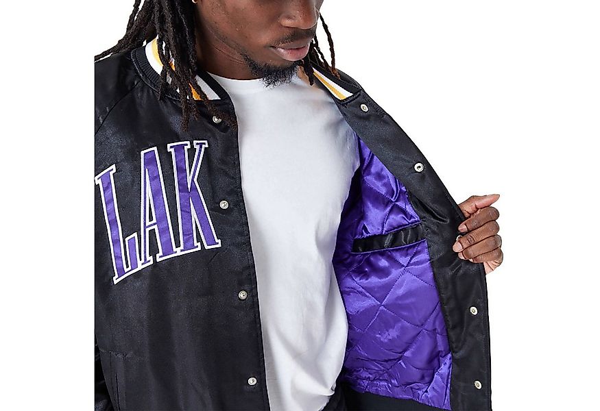New Era Bomberjacke Jacke New Era NBA Applique Satin LA Lakers günstig online kaufen