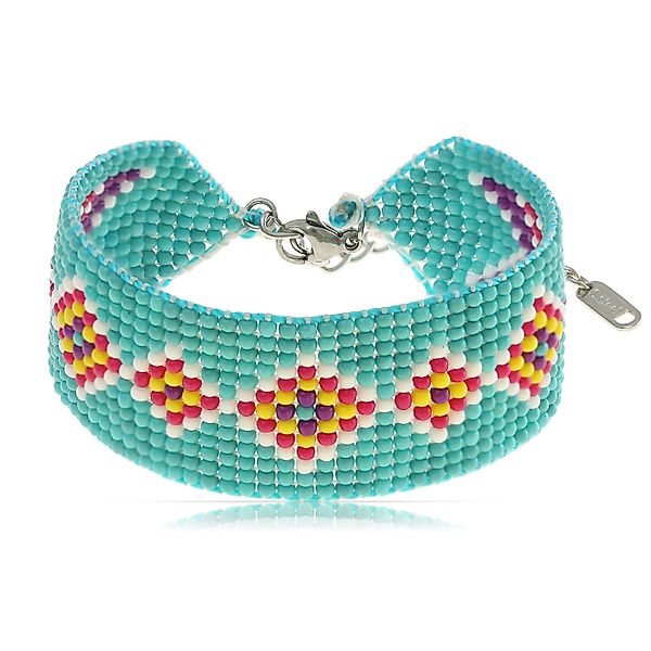 Made by Nami Perlenarmband Damen Armband bunt mit Perlen Wasserfester Schmu günstig online kaufen