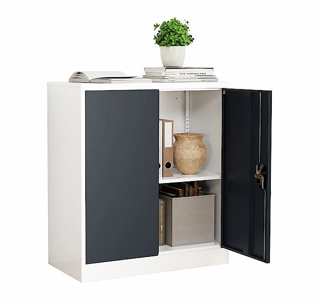 VCM Aktenschrank "Büroschrank Stahlschrank abschließbar Malivo 2fach" 1 Stk günstig online kaufen