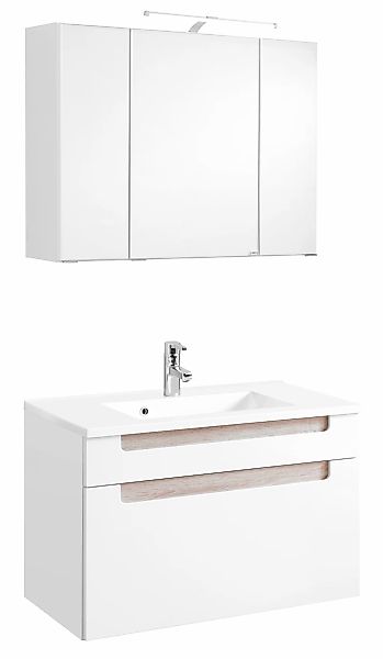 welltime Badmöbel-Set "Siena" 2 Stk. tlg. Breite 80 cm, Waschtisch mit Mine günstig online kaufen