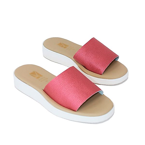 Gestreifte Plateau-sandalen Aus Upcycled günstig online kaufen