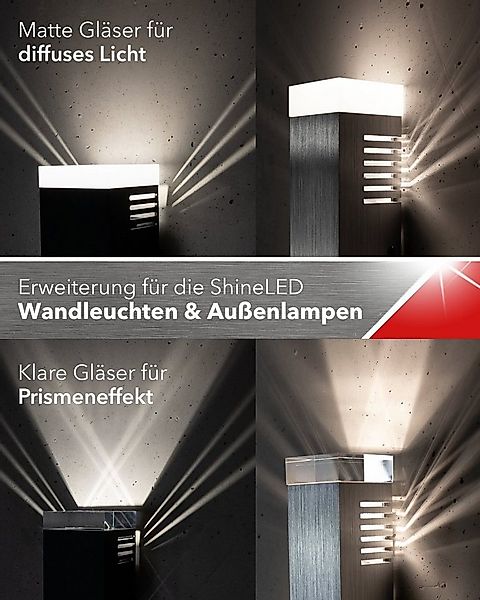 SpiceLED Lampenschirm SpiceLED, ShineLED Acrylglas Upgrade, 60mm x 60mm für günstig online kaufen