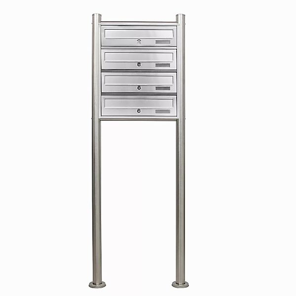 HELO24 Standbriefkasten Briefkastenanlage 4 Fächer (1x4) günstig online kaufen