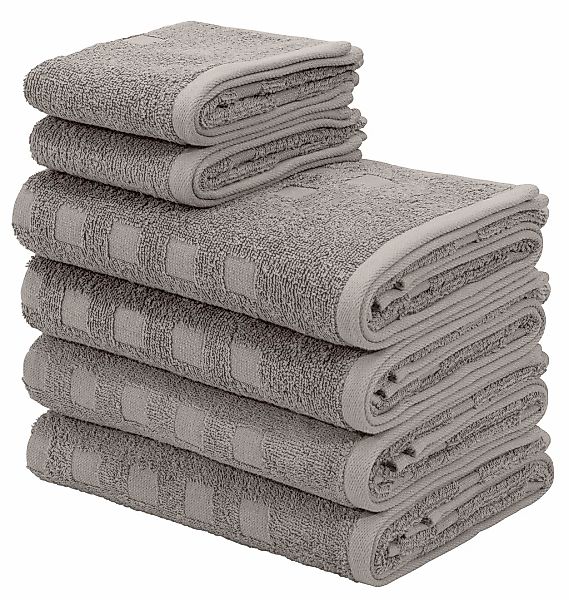 my home Handtuch Set "Demara, Gästetücher, Handtücher," unifarbene Handtüch günstig online kaufen
