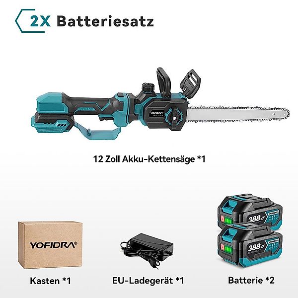 ONEVAN Akku-Hochentaster Elektro Teleskop Akku Kettensäge, günstig online kaufen