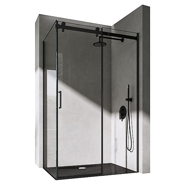 doporro Eckdusche Duschkabine Ravenna19K schwarz ESG-Sicherheitsglas günstig online kaufen