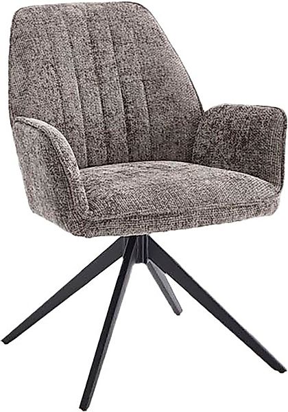 Home affaire Drehstuhl "Campanet" () 2 Stk. Bouclé moderner Drehstuhl mit g günstig online kaufen