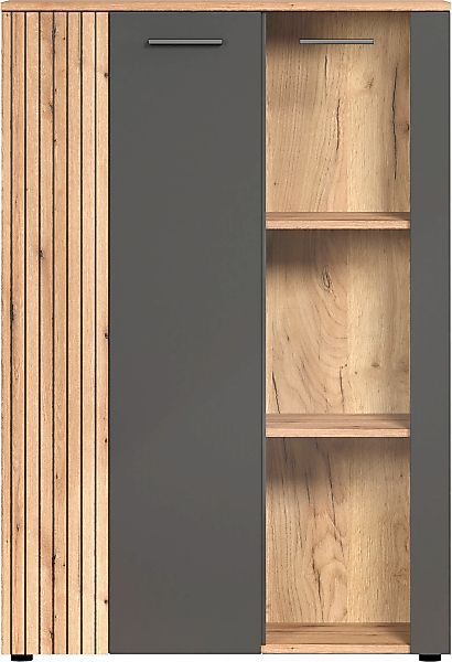 INOSIGN Highboard "Estepona" 1 Stk. tlg. Vitrine, Tür mit Rillen-Optik, Bre günstig online kaufen