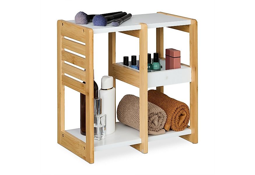 relaxdays Badregal Bambus 3 Ablage, 1-tlg. günstig online kaufen
