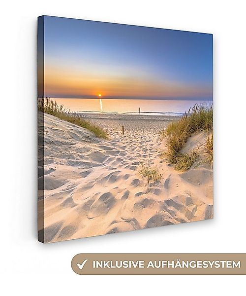 OneMillionCanvasses® Leinwandbild Düne - Sonnenuntergang - Horizont - Stran günstig online kaufen