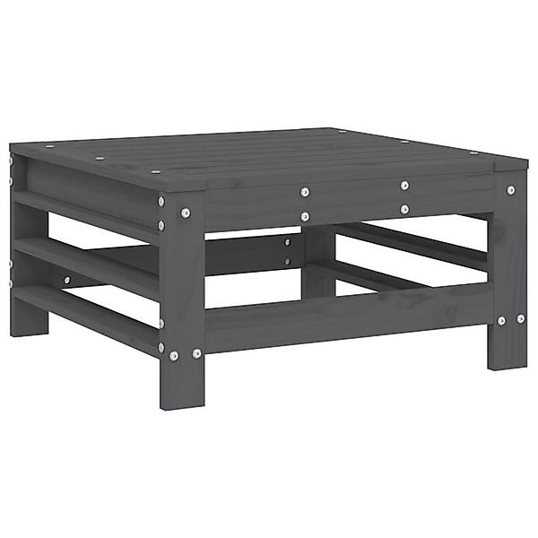 vidaXL Sofaelement Gartenhocker Grau Massivholz Kiefer günstig online kaufen