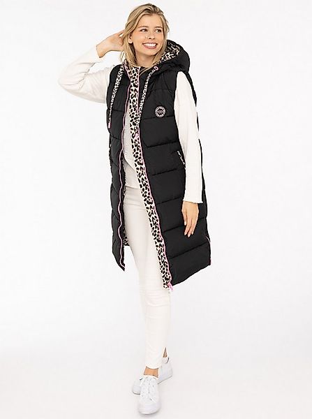 Zwillingsherz Steppweste "Wild Hearts" Leo-Muster, Taschen seitlich, modisc günstig online kaufen