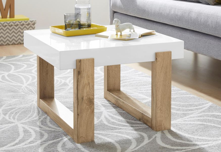 INOSIGN Couchtisch "Solid" hochglanzfarbener weißer Tischplatte, in zwei un günstig online kaufen