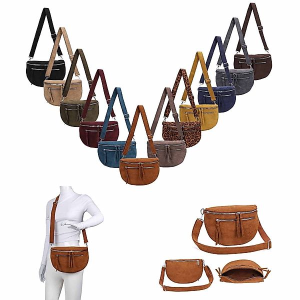 ITALYSHOP24 Schultertasche Damen Gürteltasche Umhängetasche CrossBody günstig online kaufen