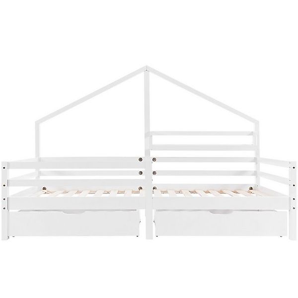 HAUSS SPOLE Kinderbett Kinderbett Hochbett Hausbett mit Ablageregal und Sch günstig online kaufen