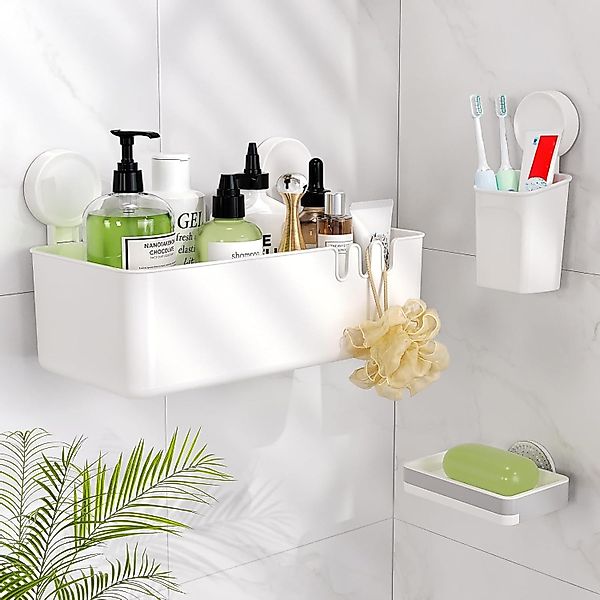 Elegear Duschablage Duschregal Ohne Bohren, Badregal & Küchenregal, Kunstst günstig online kaufen