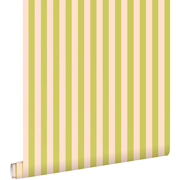 ESTAhome Tapete Streifen Gelb und Grün 50 x 900 cm günstig online kaufen