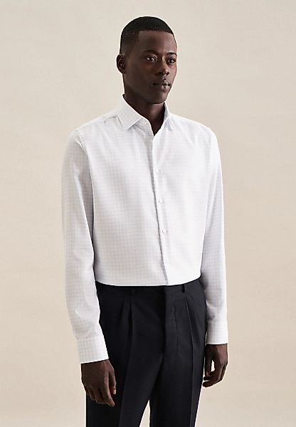 seidensticker Businesshemd "Shaped" Shaped 1/1 Kentkragen Karo günstig online kaufen