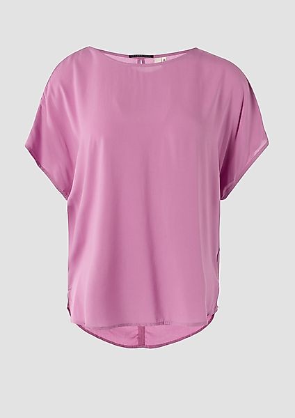 QS Kurzarmbluse Oversize-Bluse aus Viskose Cut günstig online kaufen