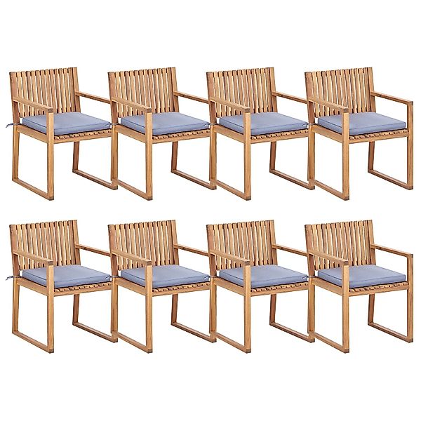 Beliani Gartenstuhl Heller Holzfarbton Blau 59x54x80 günstig online kaufen