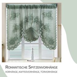 Refttenw Gardine Spitzenbedruckte Vorhänge, Trennvorhänge,Vorhang,halbtrans günstig online kaufen