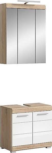 INOSIGN Badmöbel-Set Siena, 2 teilig, inklusive LED Beleuchtung, bestehend günstig online kaufen