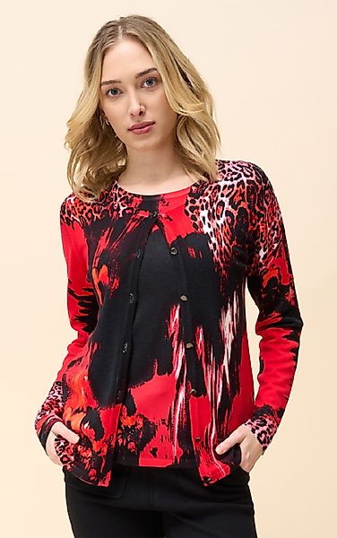 Passioni Cardigan Twinset in Rot und günstig online kaufen