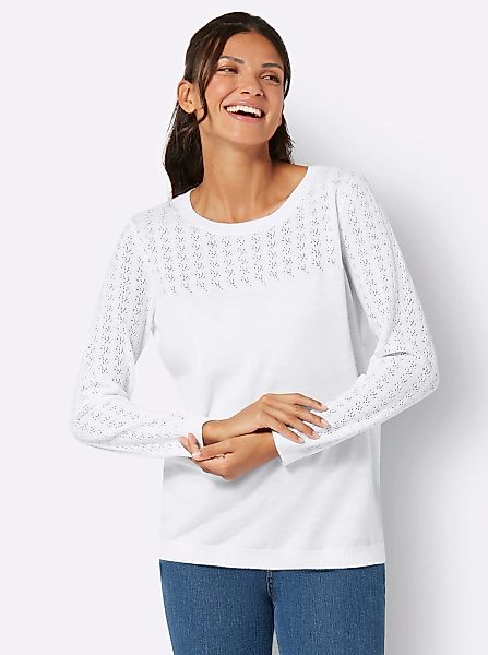 Classic Basics Rundhalspullover "Ajour-Pullover" günstig online kaufen