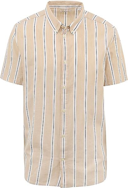 KnowledgeCotton Apparel Hemd Streifen Beige - Größe XL günstig online kaufen