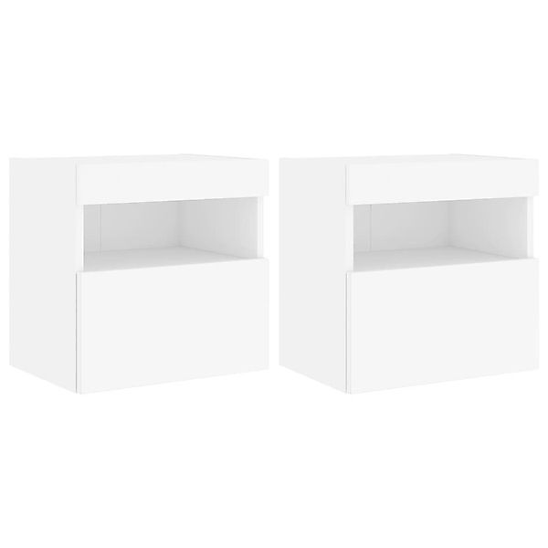 vidaXL TV-Wand TV-Wandschränke mit LED-Leuchten 2 günstig online kaufen